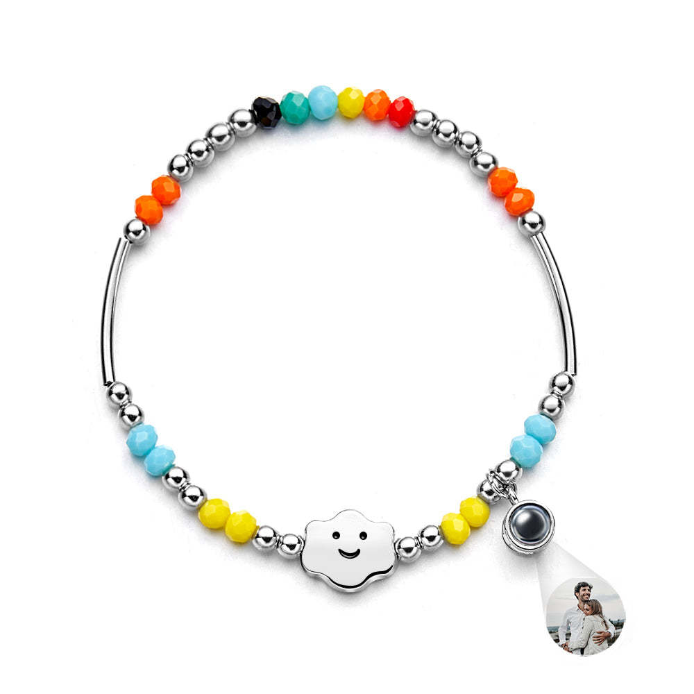 Custom Projection Bracelet Rainbow Colorful Gift for Her - yournamenecklaceuk