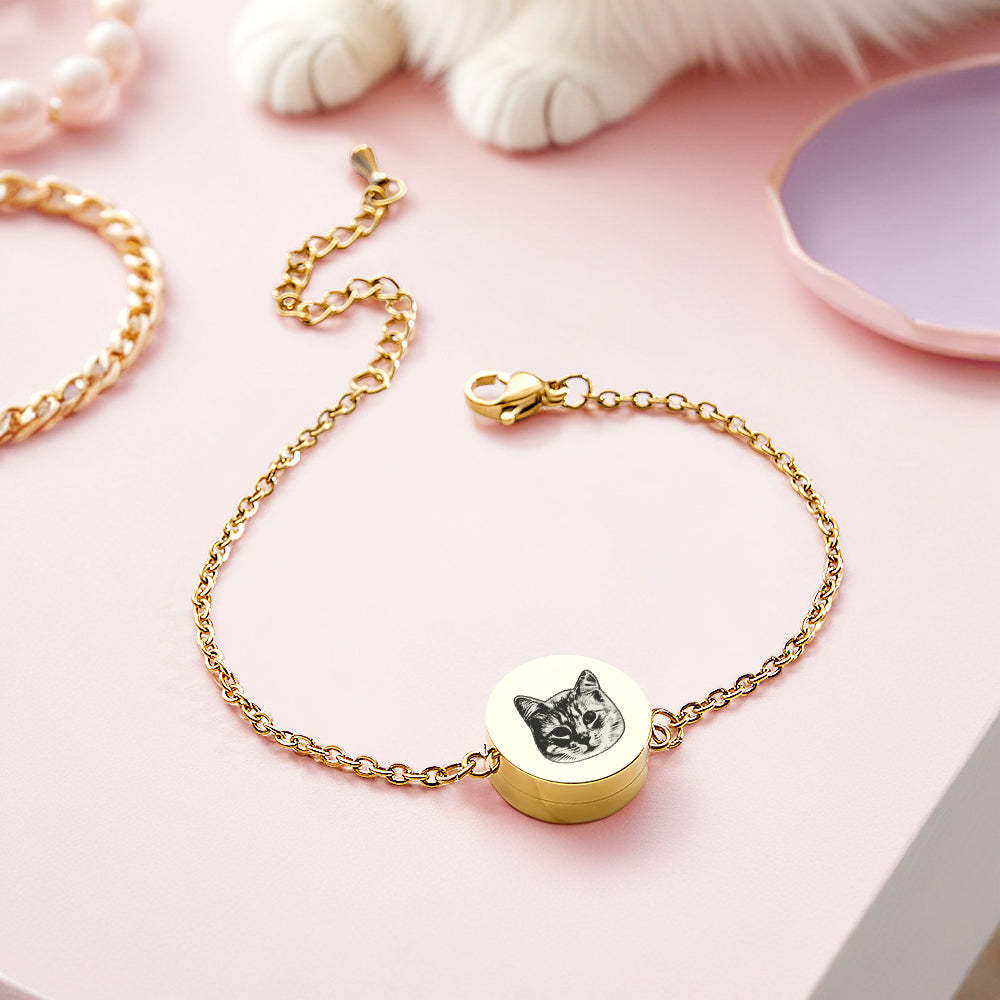 Pet Hair Bracelet Custom Dog Hair Bracelet Can Open Pet Memorial Personalized Pet Memorial Jewelry Pet Loss Gifts - yournamenecklaceuk