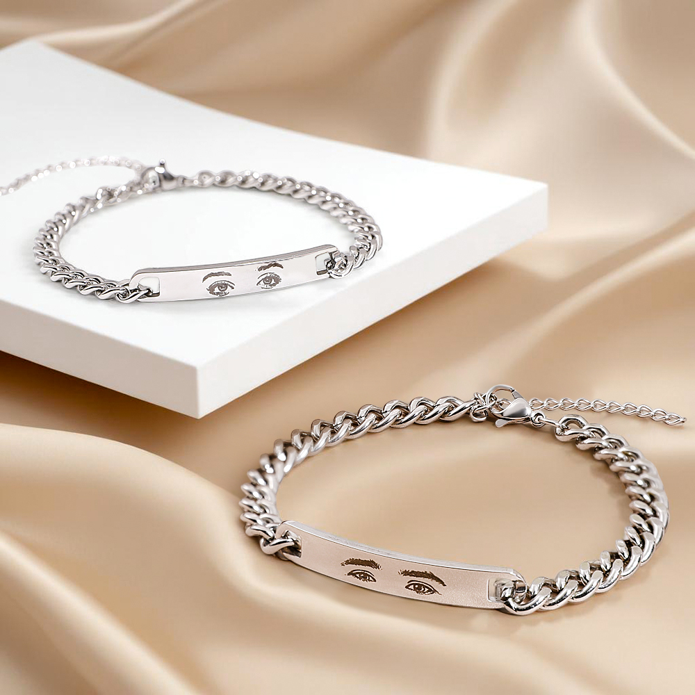 Custom Eyes Bracelet -  NameNecklaceUK