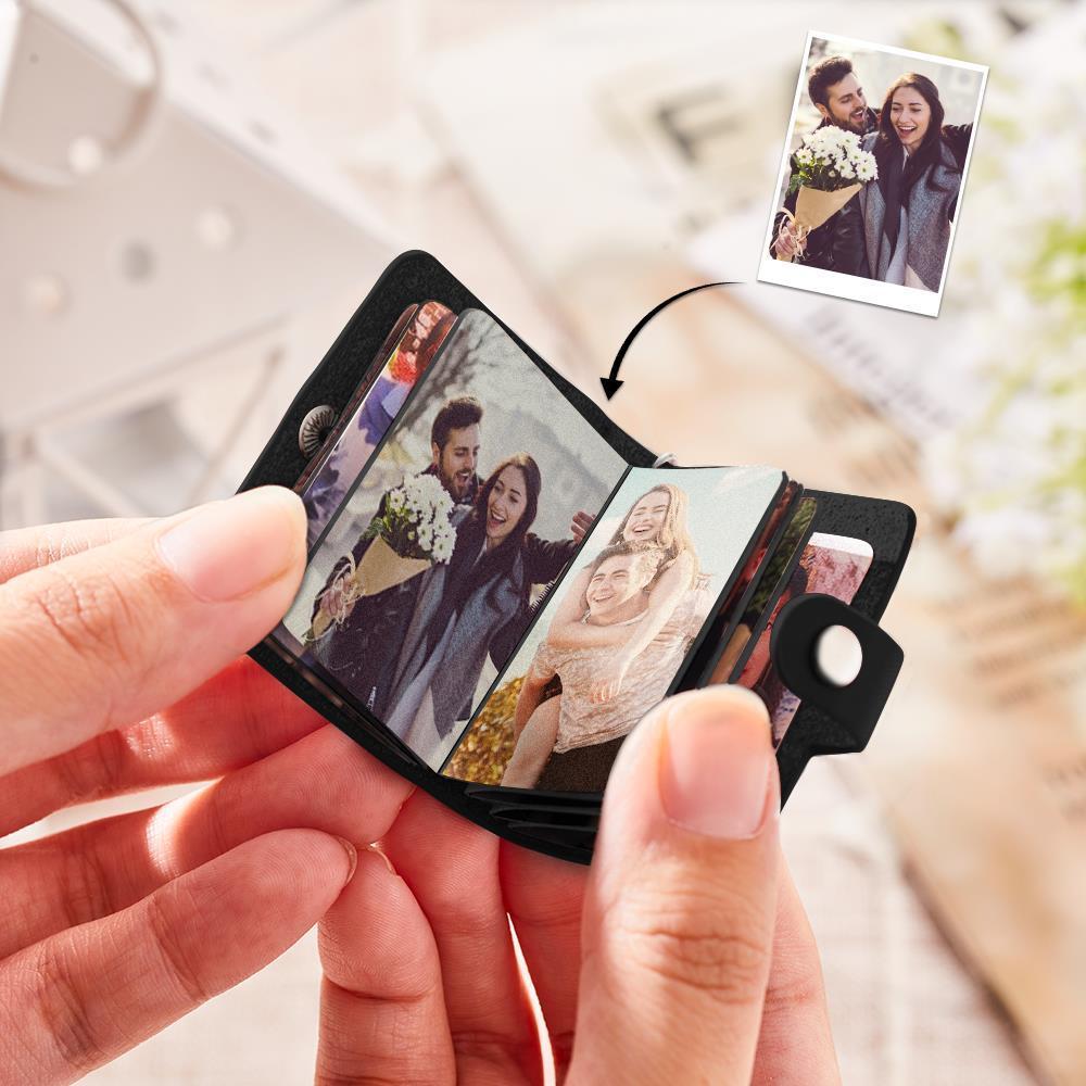 Custom Photo Leather Keychain Personalized Album Keyring Gifts for Lovers - yournamenecklaceuk