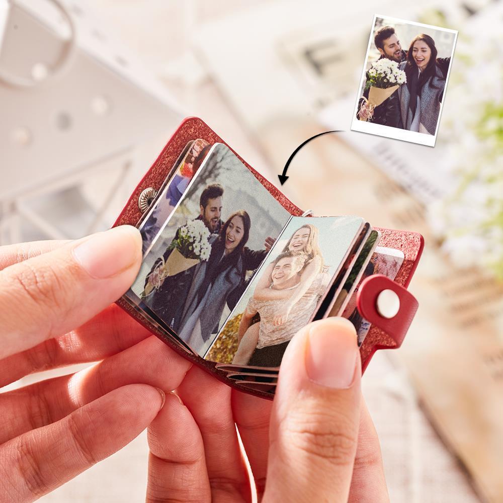 Custom Photo Leather Keychain Personalized Album Keyring Gifts for Lovers - yournamenecklaceuk