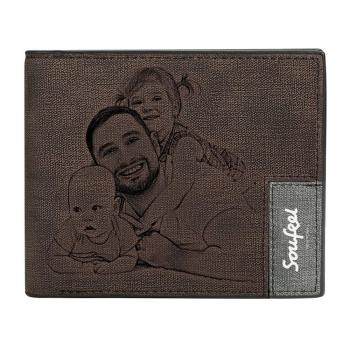 Mens Wallet, Personalized Wallet, Photo Wallet with Engraving Gifts for Employees - yournamenecklaceuk