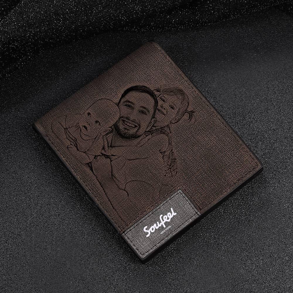 Mens Wallet, Personalised Wallet, Photo Wallet with Engraving Gift for Men - yournamenecklaceuk