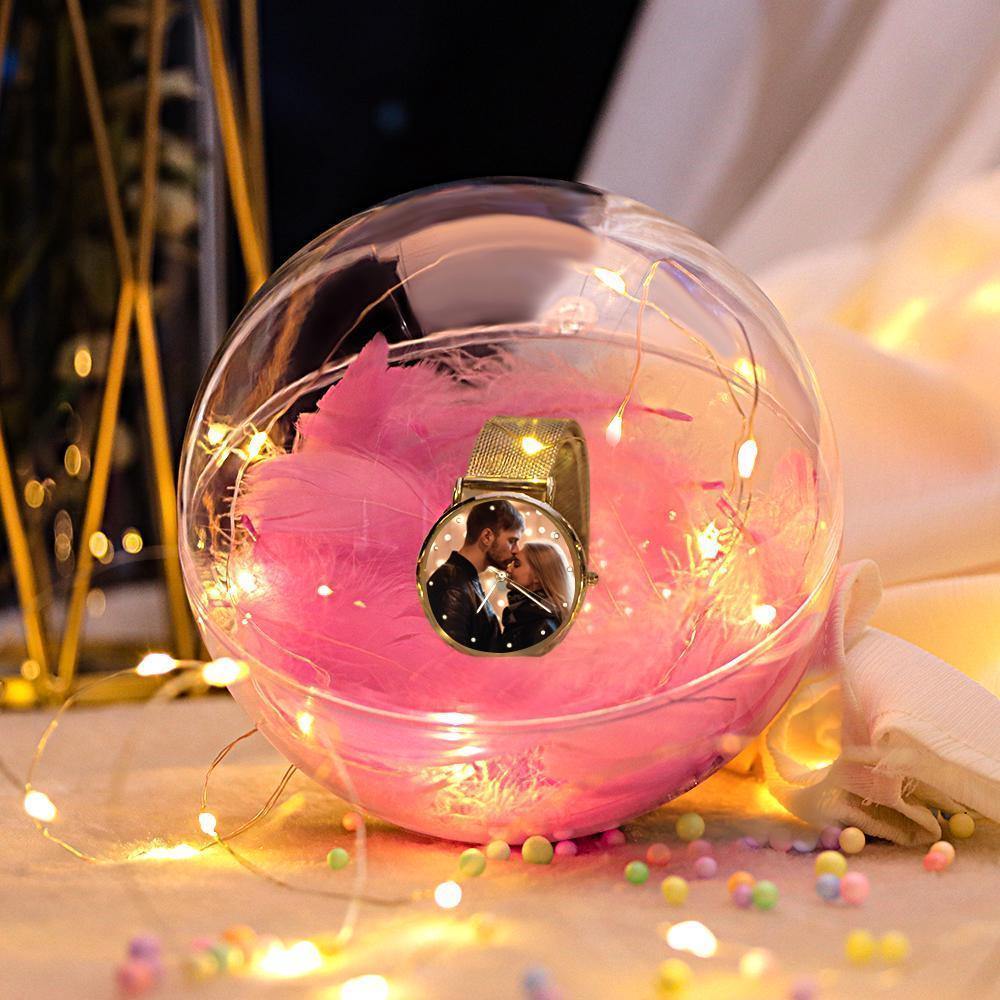 Transparent Plastic Ball Light String Light Purple Feather Three-piece Suit Creative Gift Combination - yournamenecklaceuk