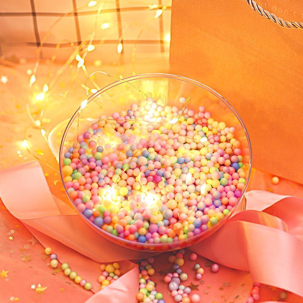 Transparent Plastic Ball Colorful Light String Colorful Filled Foam ball Three-piece Suit Creative Gift Combination - yournamenecklaceuk