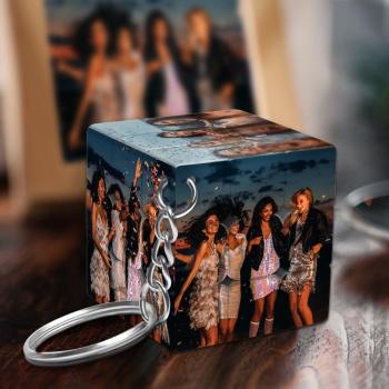 Custom Multiphoto Rubic's Cube Keychain Friends - soufeelus