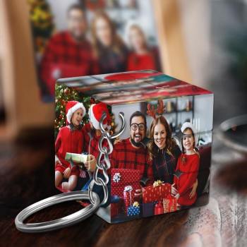 Custom Multiphoto Rubic's Cube Keychain - soufeelus