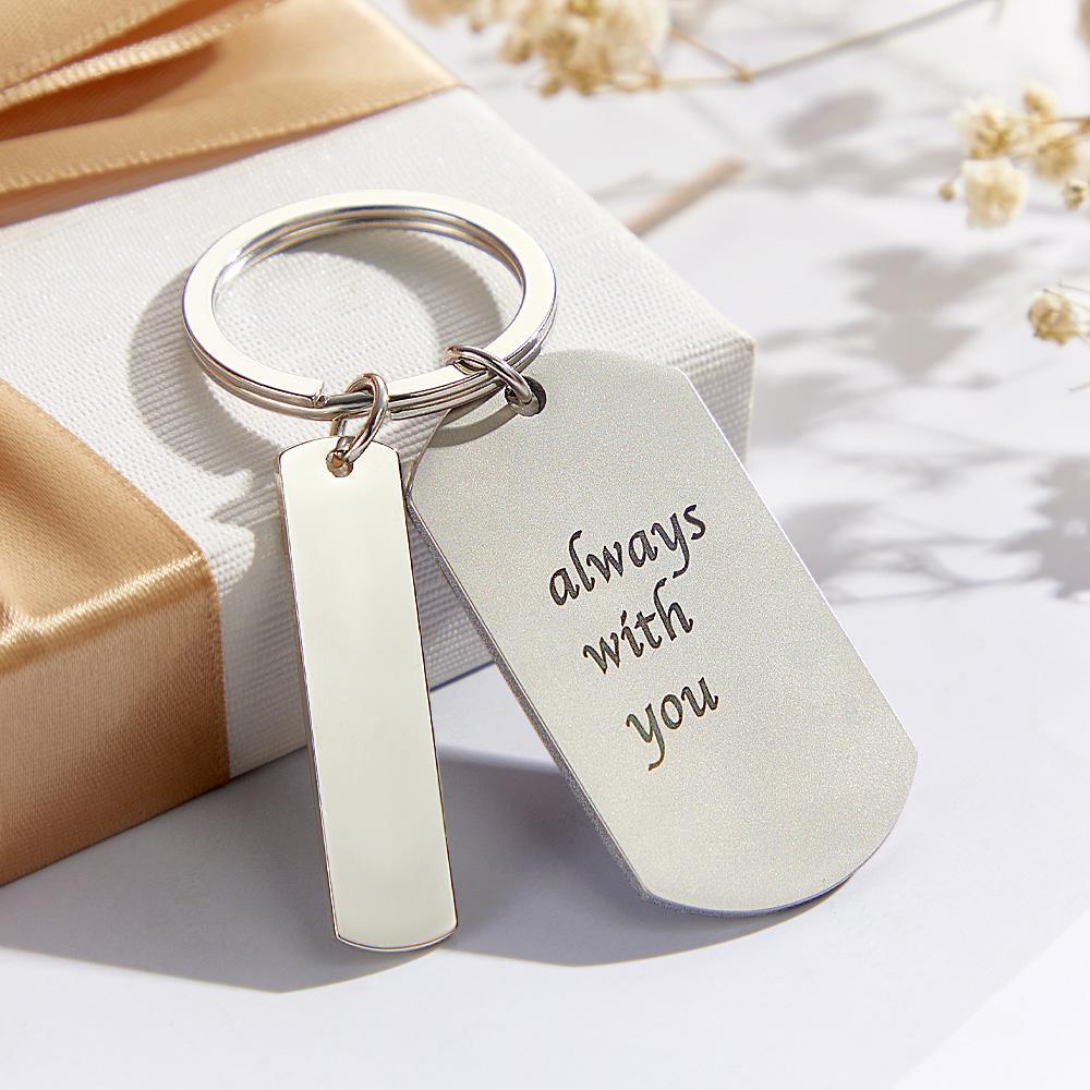 Custom Scannable Spotify Code Keychains Photo Engraved Creative Metal Gifts - yournamenecklaceuk