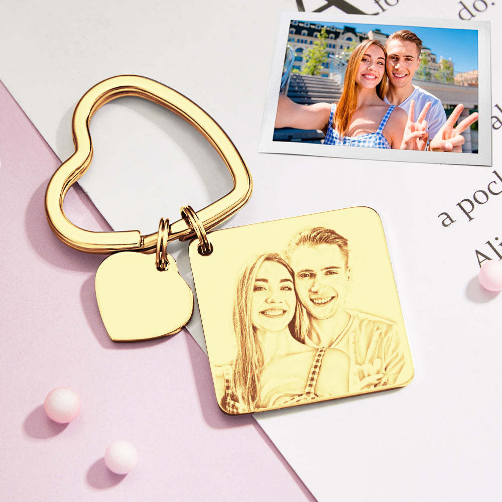Custom Spotify Calendar Custom Calendar Photo Keychain Anniversary Gifts Heart Shape Keychain Couple Gift - yournamenecklaceuk