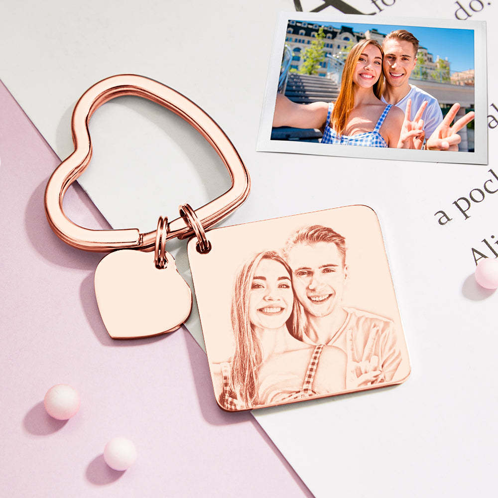 Custom Spotify Calendar Custom Calendar Photo Keychain Anniversary Gifts Heart Shape Keychain Couple Gift - yournamenecklaceuk