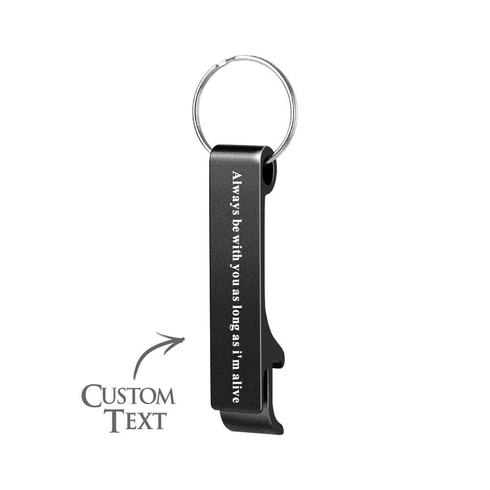 Custom Text Multi-colour Bottle Opener Keychain Personalized Beer Bottle Opener Gift for Him - yournamenecklaceuk