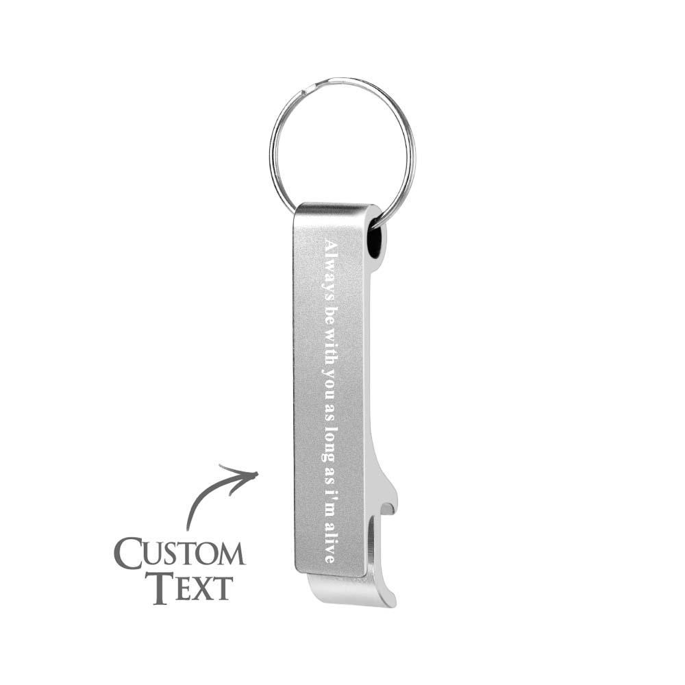 Custom Text Multi-colour Bottle Opener Keychain Personalized Beer Bottle Opener Gift for Him - yournamenecklaceuk