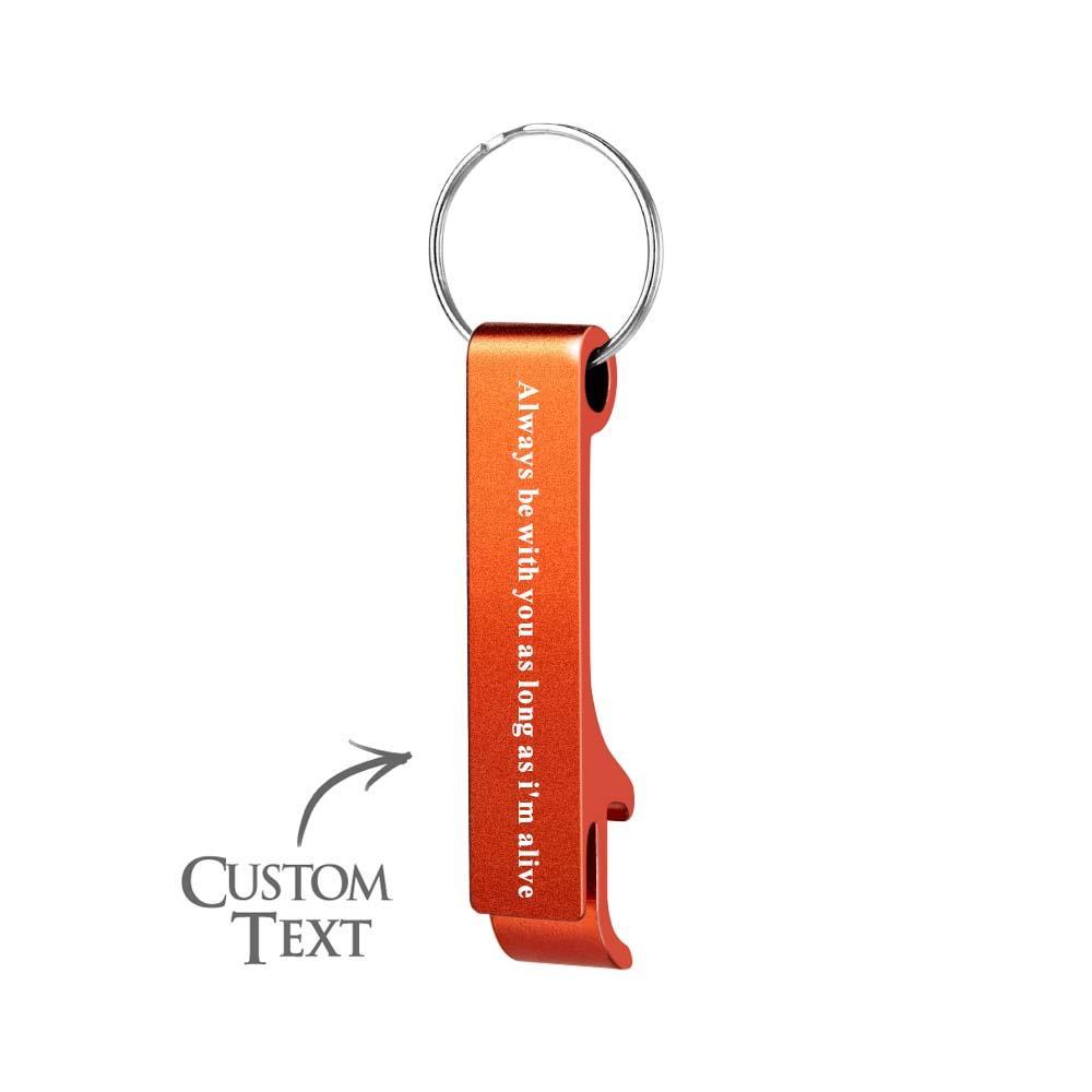 Custom Text Multi-colour Bottle Opener Keychain Personalized Beer Bottle Opener Gift for Him - yournamenecklaceuk