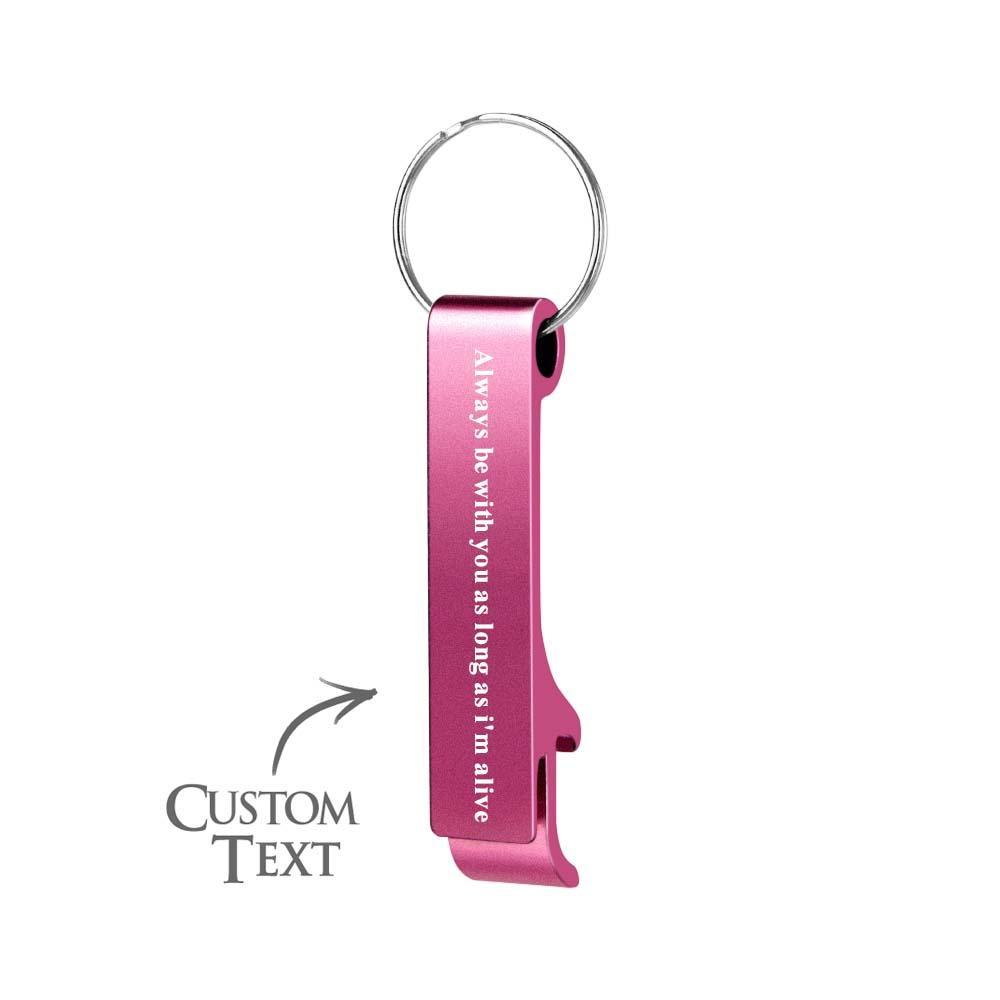 Custom Text Multi-colour Bottle Opener Keychain Personalized Beer Bottle Opener Gift for Him - yournamenecklaceuk