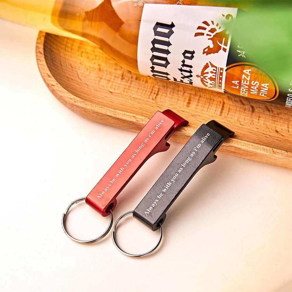 Custom Text Multi-colour Bottle Opener Keychain Personalized Beer Bottle Opener Gift for Him - yournamenecklaceuk