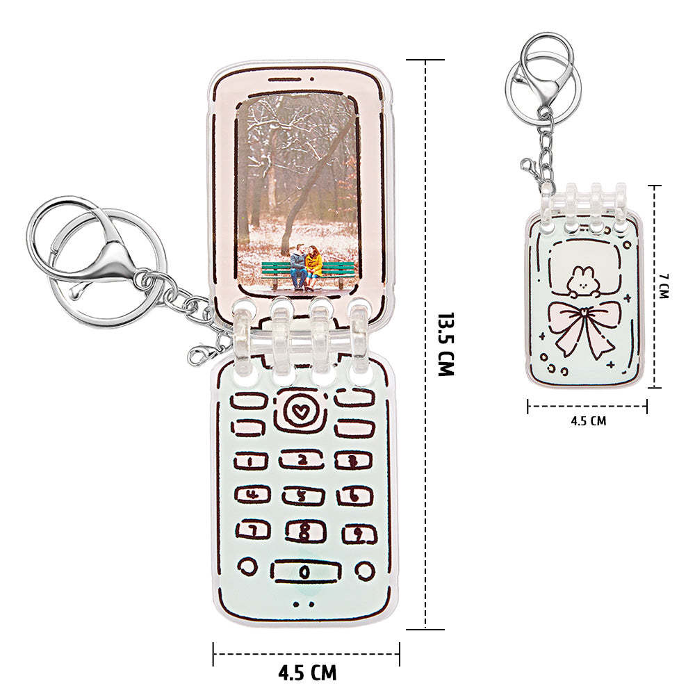Custom Photo Acrylic Cellphone Keychain Valentine's Day Gifts - yournamenecklaceuk