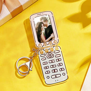 Custom Photo Acrylic Cellphone Keychain Valentine's Day Gifts - yournamenecklaceuk