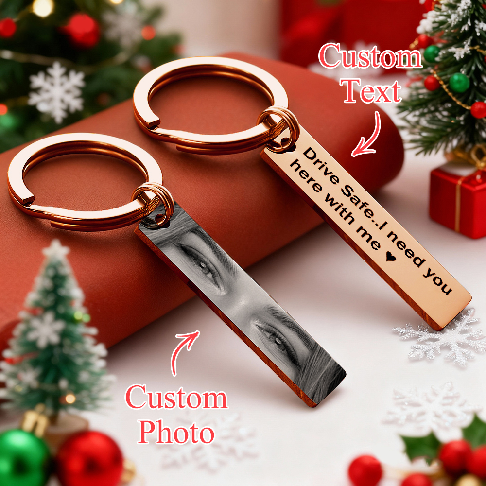 Personalized Eyes Keychain Custom Photo Drive Safe Keychain Customized Eye Photo Keyring  Gifts for Him