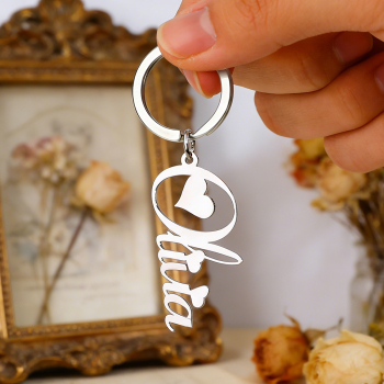 Personalized Name Tag Keychain – Custom Engraving Gift for Anyone