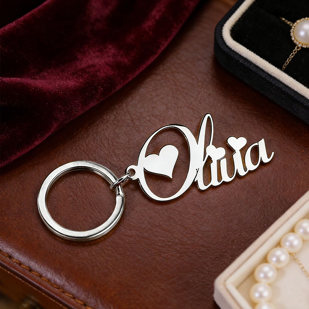 Personalized Name Tag Keychain – Custom Engraving Gift for Anyone
