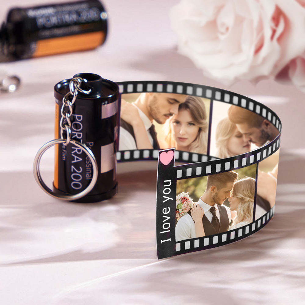Custom Picture Roll Keychain Keychain With Text Wedding Gifts For Couple - yournamenecklaceuk