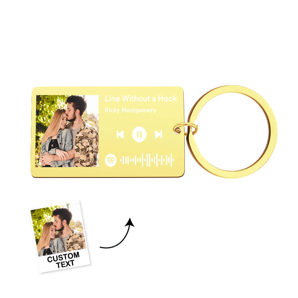 Custom Spotify Music Tag Keychain Personalized Scannable Music Song Key Chain Gifts for Him - yournamenecklaceuk