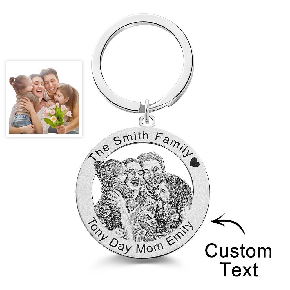 Custom Photo Keychain Creative Family Theme Gifts - yournamenecklaceuk