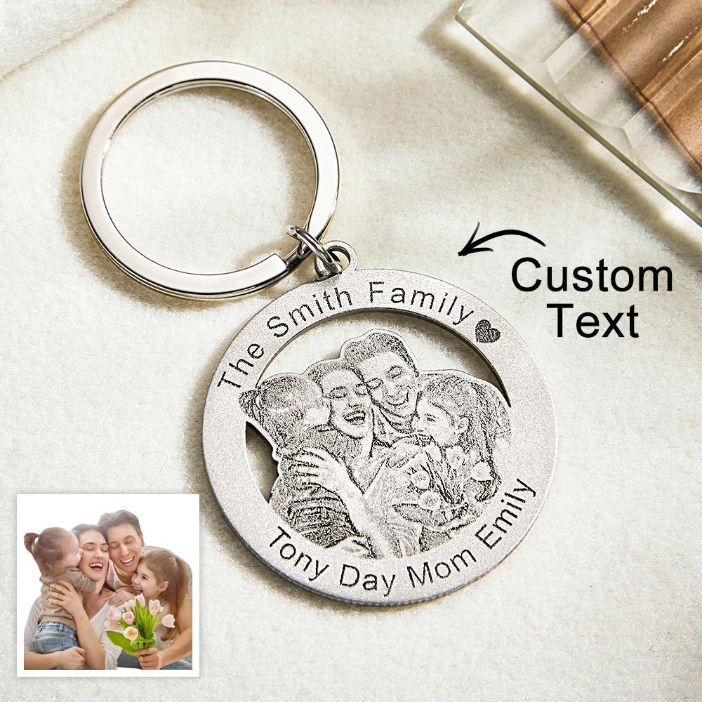 Custom Photo Keychain Creative Family Theme Gifts - yournamenecklaceuk