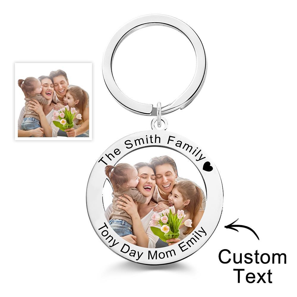Custom Photo Keychain Creative Family Theme Gifts - yournamenecklaceuk