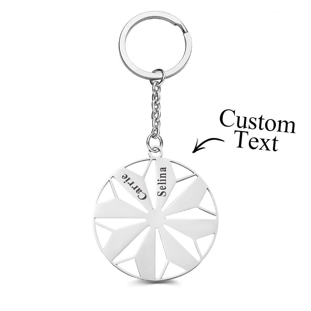 Personalized Family Name Keychains Engraved 1-8 Names Keychain Friendship Keychains Sorority Key Chain - yournamenecklaceuk