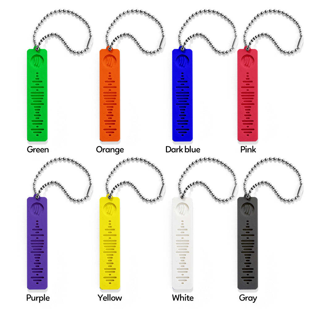 Custom 3D Printed Spotify Music Keychain Scannable Code Best Gifts for Him or Her - yournamenecklaceuk