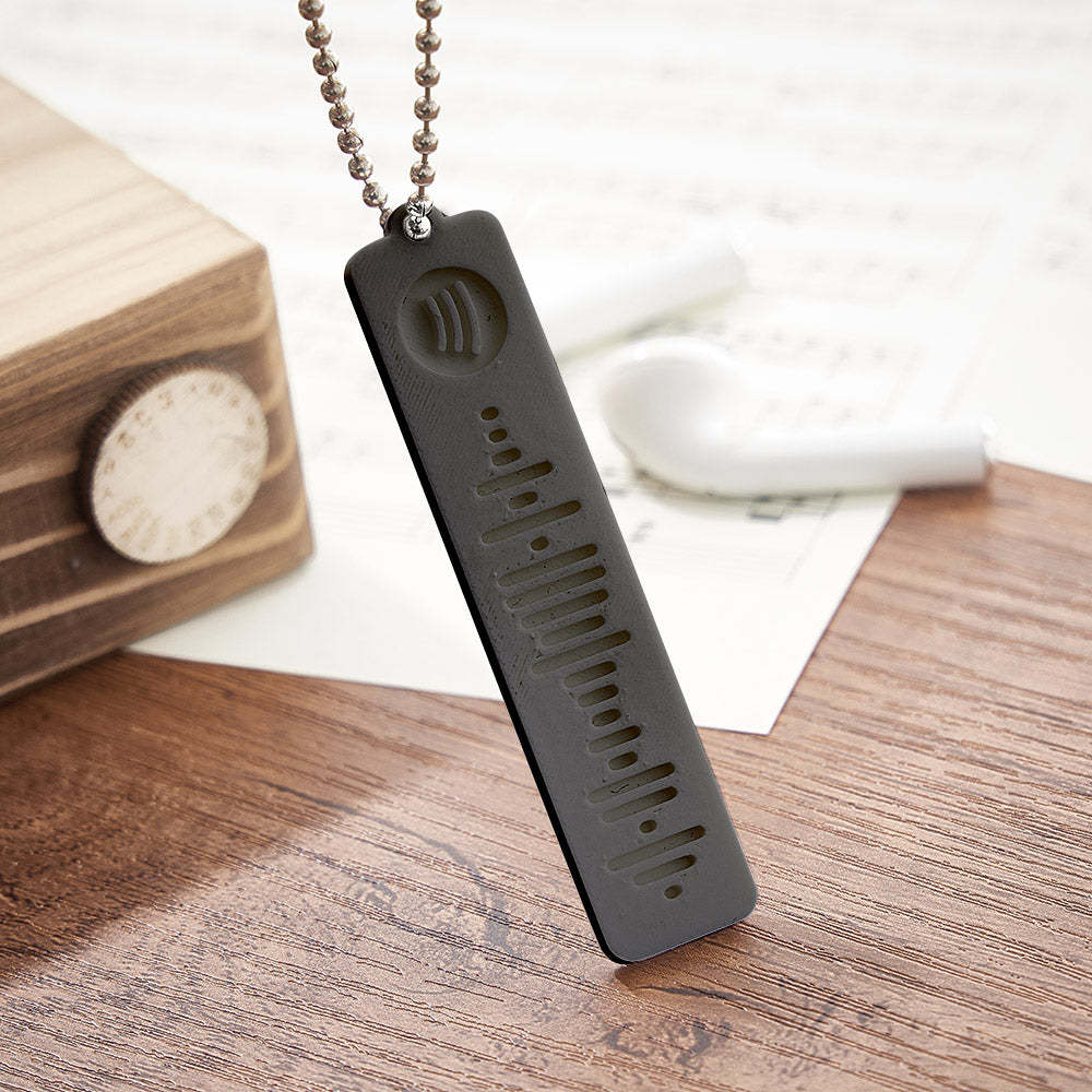 Custom 3D Printed Spotify Music Keychain Scannable Code Best Gifts for Him or Her - yournamenecklaceuk