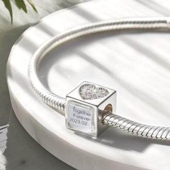 Custom Photo Engraved Charm Square Heart Diamond Romantic Gifts - yournamenecklaceuk