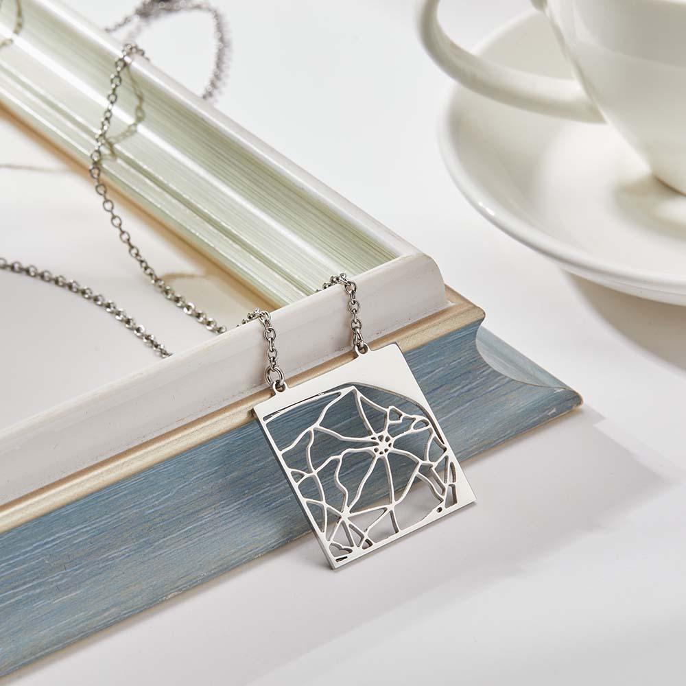 Custom Map Necklace Create Exclusive Map Unique Gifts - yournamenecklaceuk