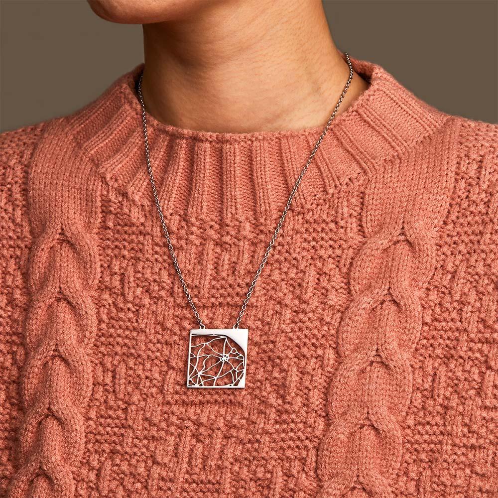 Custom Map Necklace Create Exclusive Map Unique Gifts - yournamenecklaceuk