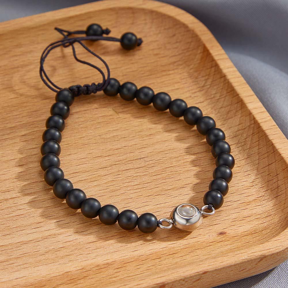 Personalized Photo Projection Beads Bracelet Elegant Gift For Her - yournamenecklaceuk