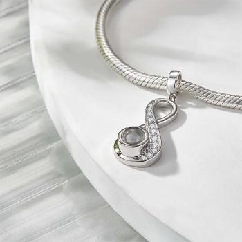 Custom Photo Projection Charm Infinite Love Pendant Gifts - yournamenecklaceuk