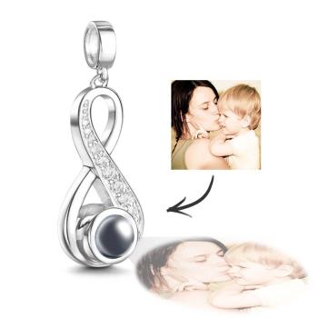 Custom Photo Projection Charm Infinite Love Pendant Gifts - yournamenecklaceuk