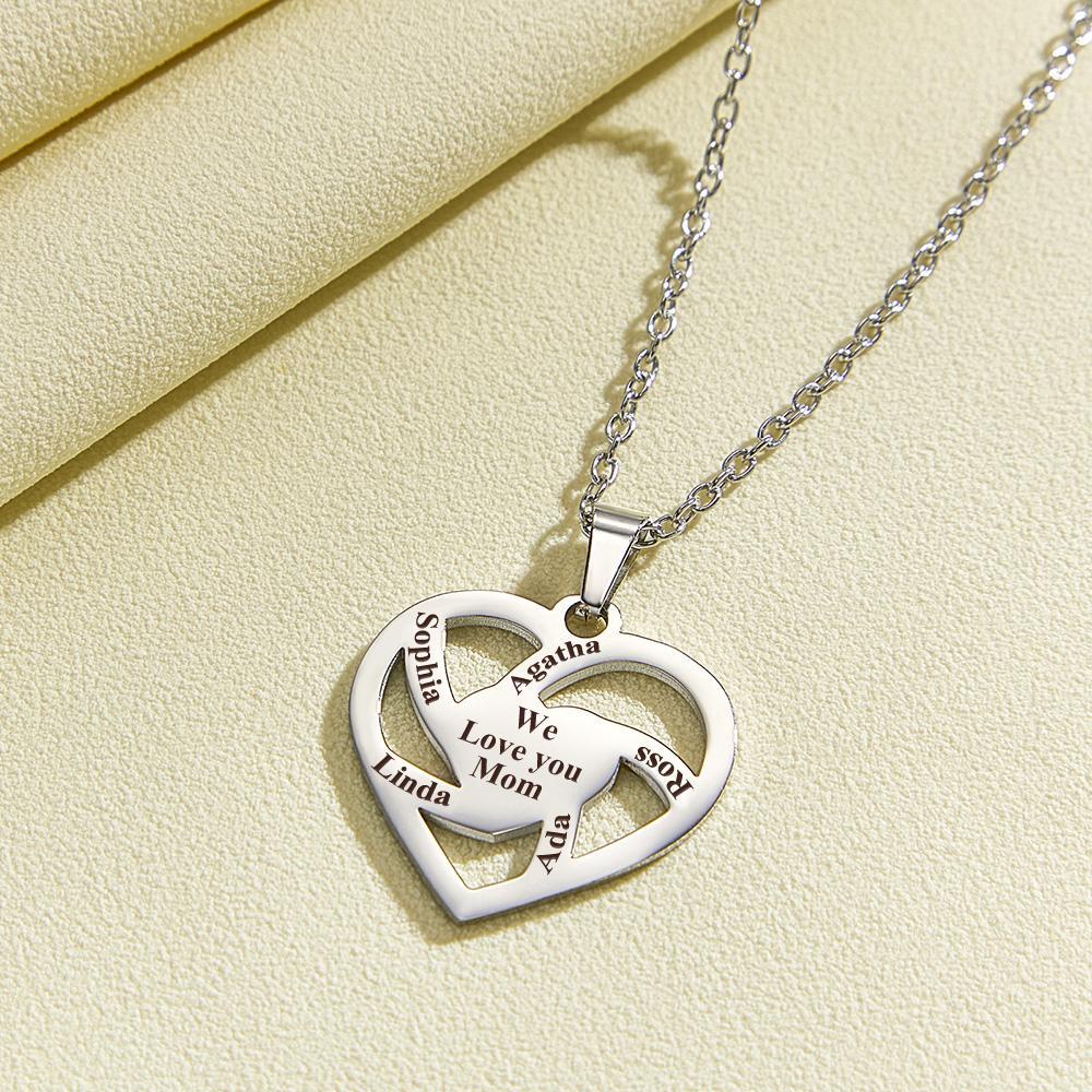 Personalized Family Name Necklace Fashion Engraved Jewelry Gifts For Her - yournamenecklaceuk