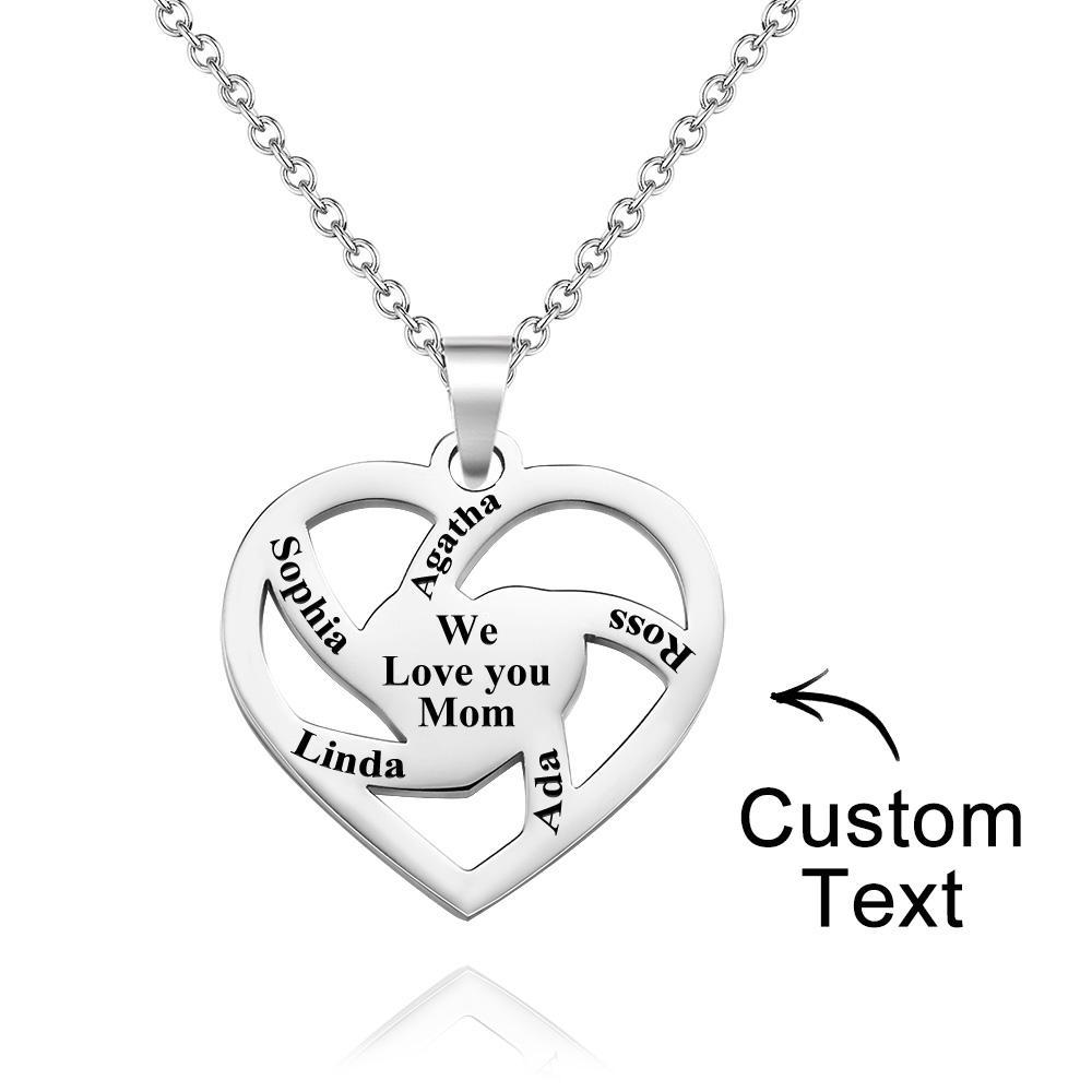 Personalized Family Name Necklace Fashion Engraved Jewelry Gifts For Her - yournamenecklaceuk