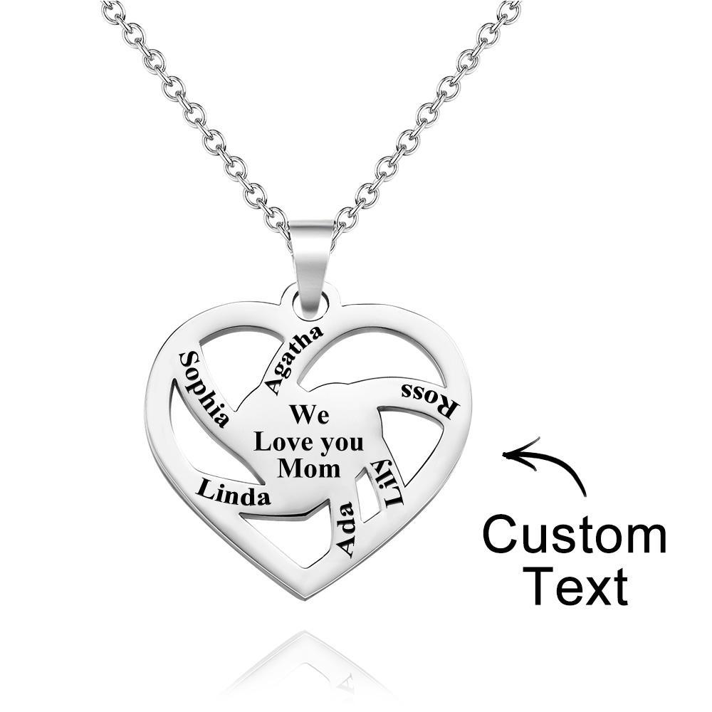 Personalized Family Name Necklace Fashion Engraved Jewelry Gifts For Her - yournamenecklaceuk