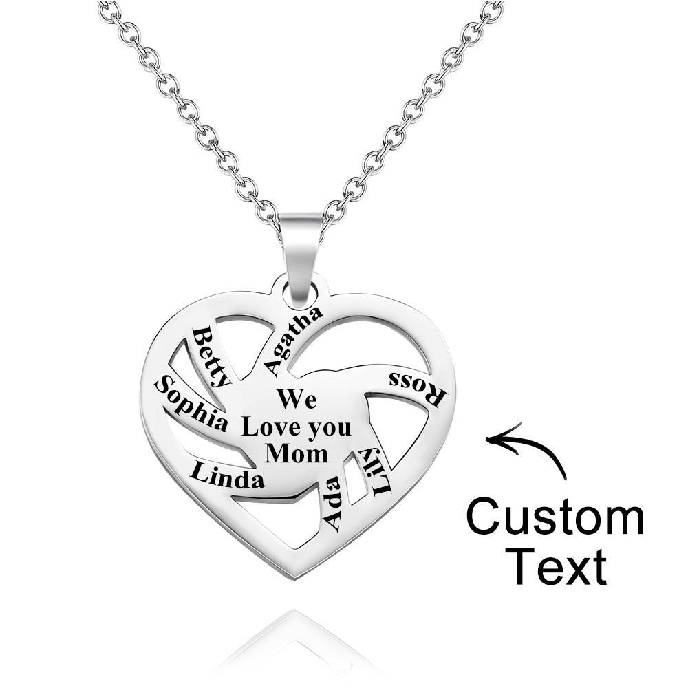 Personalized Family Name Necklace Fashion Engraved Jewelry Gifts For Her - yournamenecklaceuk
