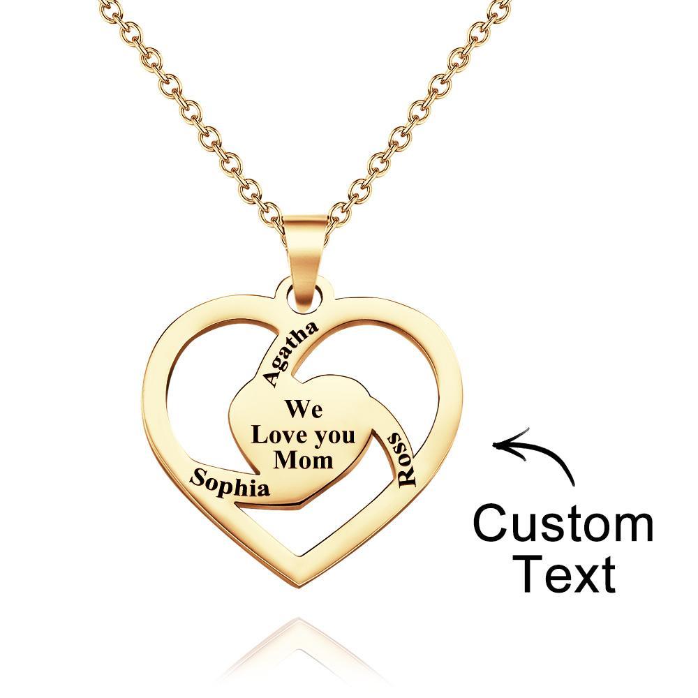 Personalized Family Name Necklace Fashion Engraved Jewelry Gifts For Her - yournamenecklaceuk