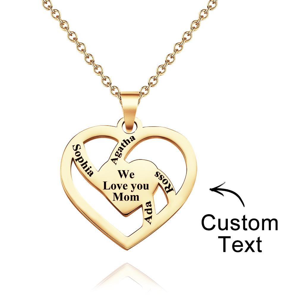 Personalized Family Name Necklace Fashion Engraved Jewelry Gifts For Her - yournamenecklaceuk