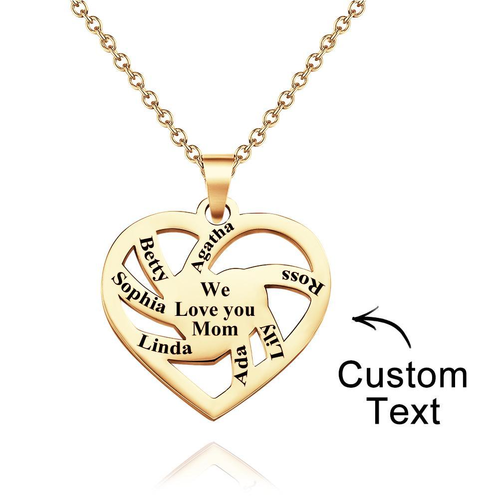Personalized Family Name Necklace Fashion Engraved Jewelry Gifts For Her - yournamenecklaceuk