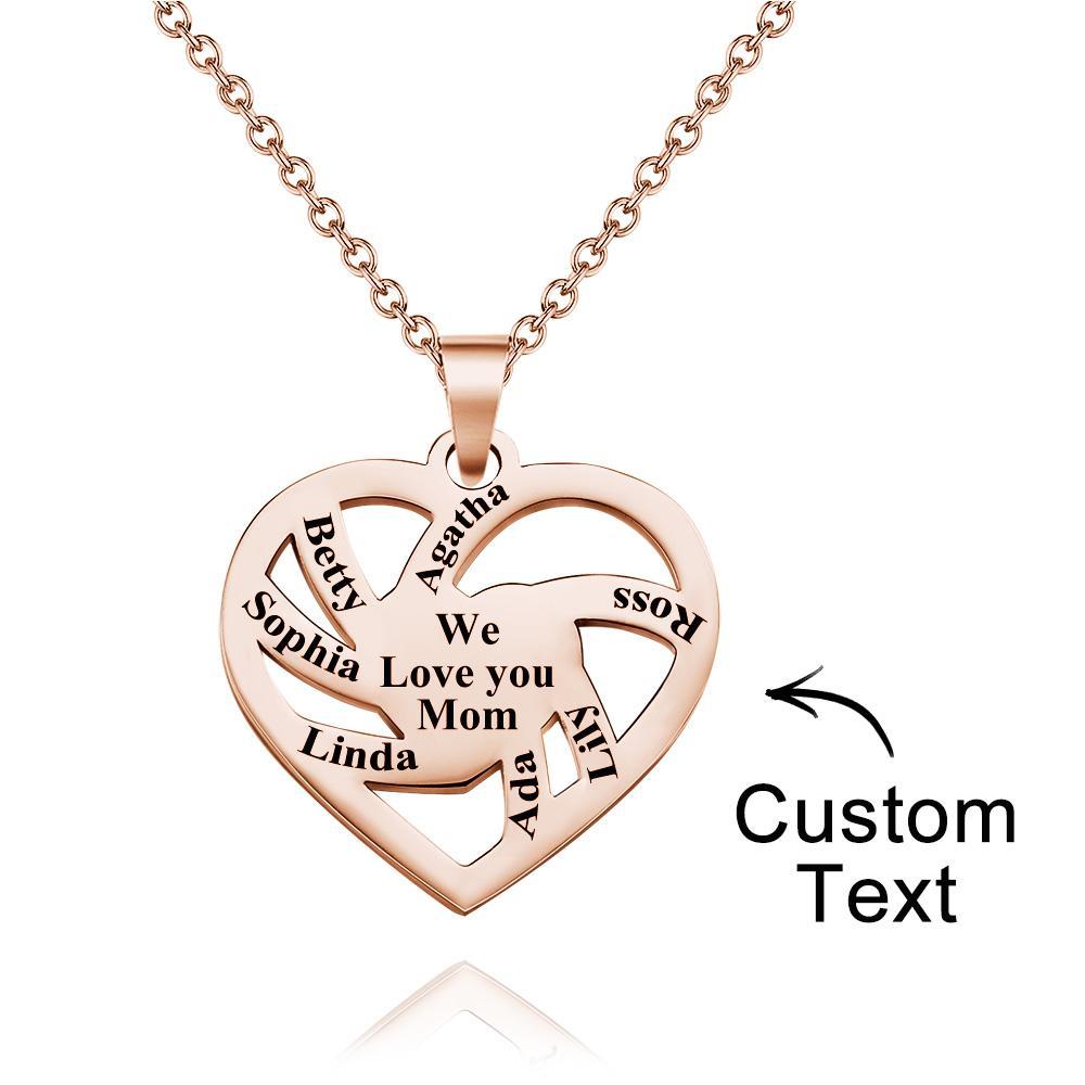 Personalized Family Name Necklace Fashion Engraved Jewelry Gifts For Her - yournamenecklaceuk