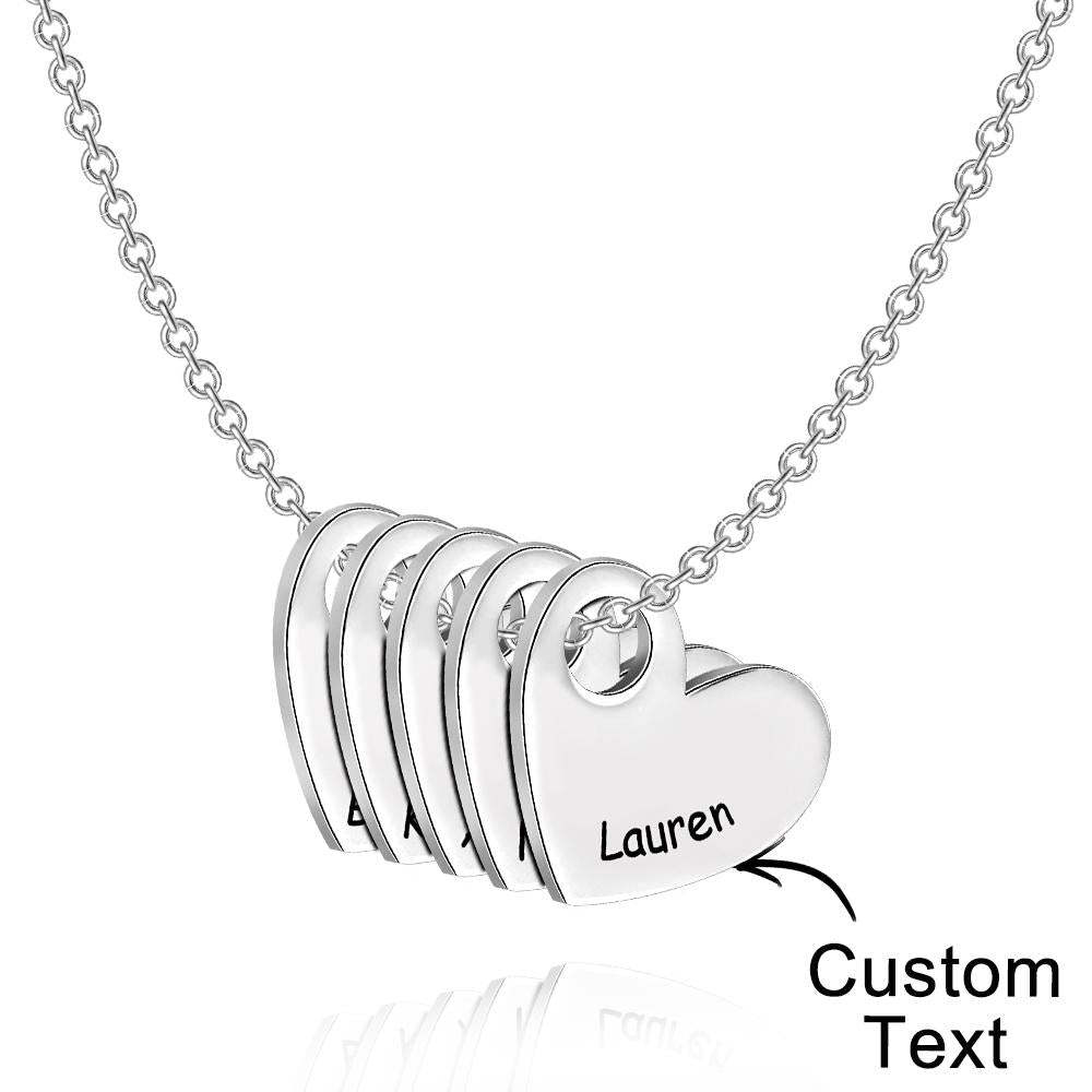 Engraved Love Letter Necklace Fashionable Heart Shaped Necklace For Her - yournamenecklaceuk