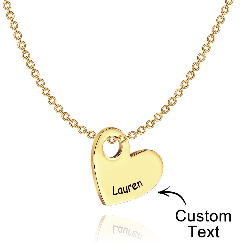 Engraved Love Letter Necklace Fashionable Heart Shaped Necklace For Her - yournamenecklaceuk