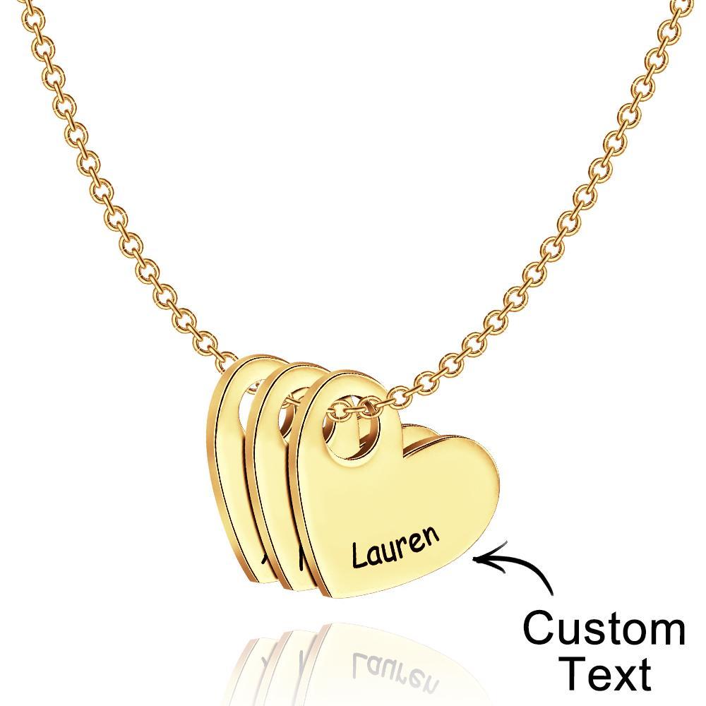 Engraved Love Letter Necklace Fashionable Heart Shaped Necklace For Her - yournamenecklaceuk