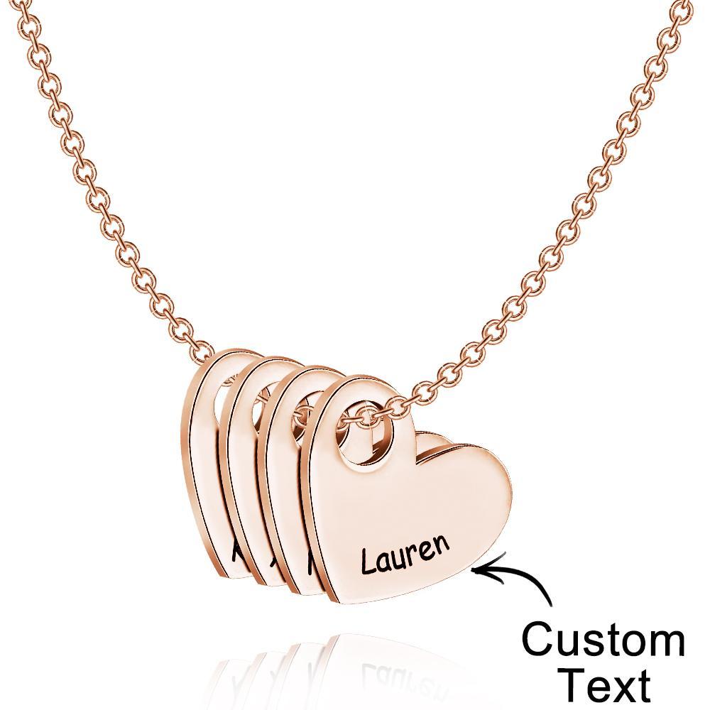 Engraved Love Letter Necklace Fashionable Heart Shaped Necklace For Her - yournamenecklaceuk